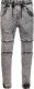 Ombre Spodnie męskie marmurkowe JOGGERY z ozdobnymi przeszyciami - szare V4 OM-PADJ-0111 S 3