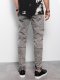 Ombre Spodnie męskie marmurkowe JOGGERY z ozdobnymi przeszyciami - szare V4 OM-PADJ-0111 S 6