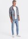 Ombre Spodnie męskie jeansowe CARROT FIT - jasnoniebieskie V2 OM-PADP-0117 XL 2