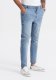 Ombre Spodnie męskie jeansowe CARROT FIT - jasnoniebieskie V2 OM-PADP-0117 XL 3