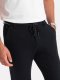 Ombre Dzianinowe spodnie męskie z gumką w pasie - czarne V4 OM-PACP-0116 XXL 4