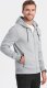 Ombre Bluza męska rozpinana z kapturem - szary melanż V2 OM-SSZP-22SS-010 L 1