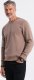 Ombre Bluza męska bez kaptura BASIC - jasnobrązowa V8 OM-SSBN-0119 XL 3