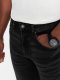Ombre Spodnie męskie jeansowe SLIM FIT - czarne V1 OM-PADP-0110 XXL 3