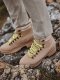 Buty trekkingowe męskie Ombre Zimowe buty męskie trekkingowe z kontrastowymi sznurówkami - piaskowe V1 OM-FOBO-0132 44 1