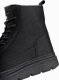 Buty trekkingowe męskie Ombre Jednokolorowe wysokie buty męskie z ozdobnymi przeszyciami  czarne V1 OM-FOBO-0133 45 4