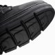 Buty trekkingowe męskie Ombre Jednokolorowe wysokie buty męskie z ozdobnymi przeszyciami  czarne V1 OM-FOBO-0133 45 5