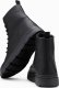 Buty trekkingowe męskie Ombre Jednokolorowe wysokie buty męskie z ozdobnymi przeszyciami  czarne V1 OM-FOBO-0133 45 6