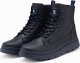 Ombre Jednokolorowe wysokie męskie buty z ozdobnymi przeszyciami  granatowe V4 OM-FOBO-0133 43 2