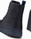 Ombre Jednokolorowe wysokie męskie buty z ozdobnymi przeszyciami  granatowe V4 OM-FOBO-0133 43 4