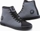Ombre Buty męskie trampki za kostkę z ozdobnymi pikowaniami - szaro-czarne OM-FOTH-22FW-003 43 1