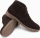 Buty trekkingowe męskie Ombre Buty męskie skórzane wiązane za kostkę - ciemnobrązowe V1 OM-FOCS-0136 45 1