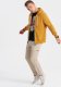 Ombre Bluza męska rozpinana z kapturem BASIC - musztardowa V4 OM-SSBZ-0118 L 5