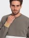 Ombre Bluza męska OVERSIZE z kontrastowym łączeniem kolorów -  khaki V7 OM-SSNZ-0130 S 1