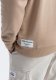 Ombre Bluza męska OVERSIZE z kontrastowym łączeniem kolorów - beżowa V2 OM-SSNZ-0130 XXL 4
