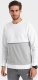Ombre Bluza męska OVERSIZE z kontrastowym łączeniem kolorów - biało-szara V1 OM-SSNZ-0130 S 2