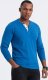 Ombre Longsleeve męski z guzikami przy dekolcie - niebieski V2 OM-LSCL-0107 S 1