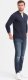 Ombre Longsleeve męski z guzikami przy dekolcie - granatowy V3 OM-LSCL-0107 M 3