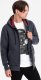 Ombre Washowana bluza męska rozpinana z kapturem - granatowa V4 OM-SSDS-0110 XXL 4