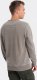 Ombre Washowana bluza męska z ozdobnym przeszyciem przy dekolcie - beżowa V2 OM-SSDS-0131 M 6