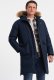 Kurtka męska Ombre Zimowa kurtka męska alaska z odpinanym futerkiem od kaptura - granatowa V1 OM-JALJ-0148 S 3