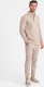 Ombre Komplet męski dresowy bluza z kołnierzem polo + spodnie - beżowy V2 Z71 S 1
