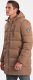 Kurtka męska Ombre Długa zimowa kurtka męska pikowana o satynowym wykończeniu - jasnobrązowa V2 OM-JALJ-0147 L 2