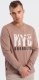 Ombre Longsleeve męski z nadrukiem motywu mapy - jasnobrązowy V1 OM-LSPT-0115 L 2