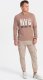 Ombre Longsleeve męski z nadrukiem motywu mapy - jasnobrązowy V1 OM-LSPT-0115 L 3