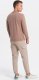 Ombre Longsleeve męski z nadrukiem motywu mapy - jasnobrązowy V1 OM-LSPT-0115 L 8