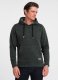 Ombre Bluza męska nierozpinana kangurka z kapturem - oliwkowy melanż V3 OM-SSNZ-0147 S 3