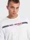 Ombre Longsleeve męski z nadrukiem - biały 2 OM-LSPT-0119 L 1