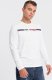 Ombre Longsleeve męski z nadrukiem - biały 2 OM-LSPT-0119 L 2