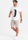 Ombre T-shirt męski bawełniany z nadrukiem - biały V1 OM-TSPT-0166 M 4