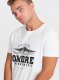 Ombre T-shirt męski bawełniany z printem militarnym - biały V3 OM-TSPT-0164 L 3