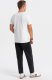 Ombre T-shirt męski bawełniany z printem militarnym - biały V3 OM-TSPT-0164 L 9