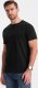 Ombre Klasyczny T-shirt męski bawełniany BASIC - czarny V1 OM-TSBS-0146 S 1
