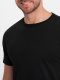 Ombre Klasyczny T-shirt męski bawełniany BASIC - czarny V1 OM-TSBS-0146 S 2