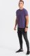 Ombre Męski klasyczny bawełniany T-shirt BASIC - fioletowy V9 OM-TSBS-0146 XL 3