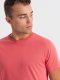 Ombre T-shirt męski klasyczny bawełniany BASIC - różowy V11 OM-TSBS-0146 XL 2