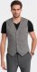 Ombre Żakardowa kamizelka męska casual bez klap - szara V2 OM-BLZV-0111 L 2