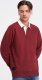 Ombre Bluza męska z białym kołnierzykiem polo - bordowa V3 OM-SSNZ-0132 S 1