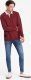 Ombre Bluza męska z białym kołnierzykiem polo - bordowa V3 OM-SSNZ-0132 S 3