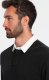 Ombre Bluza męska z białym kołnierzykiem polo - czarna V6 OM-SSNZ-0132 L 1