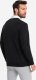 Ombre Bluza męska z białym kołnierzykiem polo - czarna V6 OM-SSNZ-0132 L 4