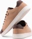 Ombre Buty męskie sneakersy z łączonych materiałów - brązowe V1 OM-FOCS-0108 45 3