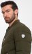 Kurtka męska Ombre Męska pikowana kurtka bomberka z metalowymi zamkami - ciemnooliwkowa V3 OM-JALP-0143 L 2