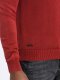 Ombre Sweter męski washowany z dekoltem w serek - czerwony V3 OM-SWOS-0108 S 4