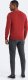 Ombre Sweter męski washowany z dekoltem w serek - czerwony V3 OM-SWOS-0108 S 5