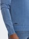 Ombre Męski sweter  washowany z dekoltem w serek - niebieski V4 OM-SWOS-0108 L 4
